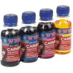 Комплект чернил WWM Universal Carmen для Сanon серий PIXMA iP/iX/MP/MX/MG В/C/M/Y(CARMEN/SET.4-2) 4х100 (CARMEN.SET-2)