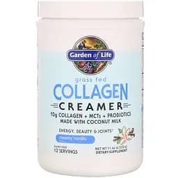Пептиди колагену кремові Garden of Life Grass Fed Collagen Creamer вершкова ваніль 330 г