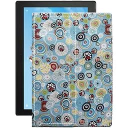 Чехол StatusCASE из экокожи для планшета Lenovo Tab 4 10 X304L LTE Круги-цветные