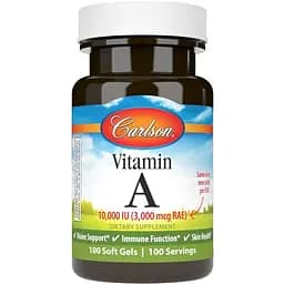 Вітаміни та мінерали Carlson Labs Vitamin A 10000 IU, 100 капсул