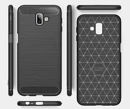 Протиударний бампер PRIMO Carbon Fiber Series для Samsung J6 Plus 2018 (SMJ610) Black - мініатюра 3