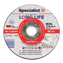 Диск шлифовальный для металла Specialist+ Long Life 125 x 6.4 x 22 (250-21264)