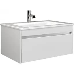 Тумба Мойдодир Prime 80-А з умивальником Amalfi 80 підвісна Білий