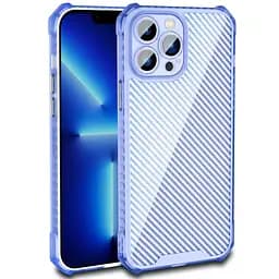 Чохол Epik TPU Ease Carbon color series для Apple iPhone 12 Pro 6.1 Синій/Прозорий