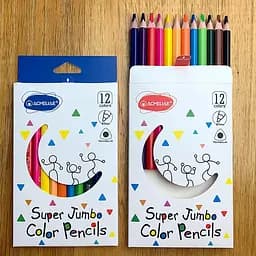 Олівці кольорові Acmeliae Super Jumbo, 12 кольорів, трикутний корпус, 5 мм