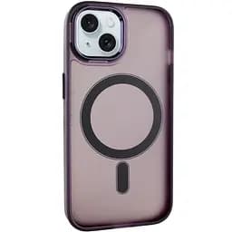 Чохол Epik TPU+PC Lily with MagSafe для Apple iPhone 15, 6.1 Dark Purple
