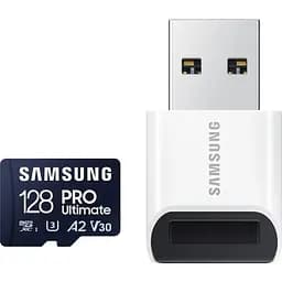 Карта пам'яті Samsung microSDXC PRO Ultimate 128GB Class 10 UHS-I U3 V30 A2 + USB Reader MB-MY128SB/WW [145484]
