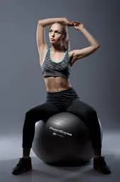М'яч для фітнесу (фітбол) Power System PS-4012 Ø65 cm PRO Gymball Black (4012BK-0) - мініатюра 5
