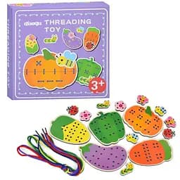 Детская деревянная игрушка-шнуровка «Овощи» MD 1985 (Violet)