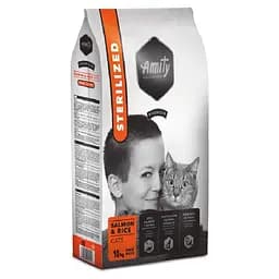 Сухий корм для стерилізованих кішок з лососем та рисом Amity Sterilized Salmon&Rice 10 кг
