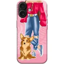 Чохол Demsky Girl and corgi для Apple iPhone 17 (6.3)