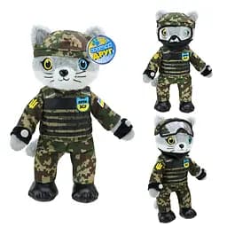 М'яка іграшка "Котик ЗСУ" PL8241ua Кращий друг, 33 см, у пакеті (6923050082410) Микс