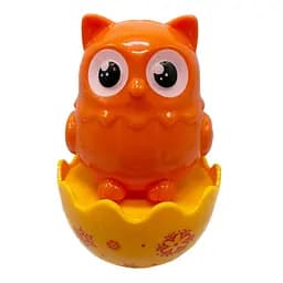 Дитяча неваляшка "Папуга" Bambi 657-55(Orange) 7,5 см, брязкальце