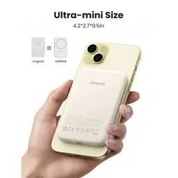 Акумулятор портативний Ugreen PB560 5000mAh MIni Magnetic Wireless 15W бежевий PB560 - мініатюра 3