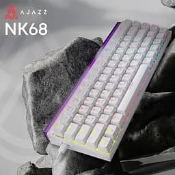 Клавіатура Ajazz NK68 Red Switch USB UA White (NK68-R-W) - мініатюра 6