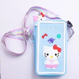 Сумочка-футляр для телефону Yiwu Hello Kitty силіконова на блискавці 17x9x2 см, блакитний HP-55-21BL