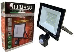 Прожектор 50Вт с датчиком движения LED SMD 6000 K STANDARDeco ТМ LUMANO