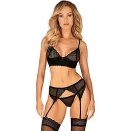 Комплект белья Obsessive Chemeris XS/S черный