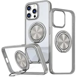 Чохол Epik TPU+PC Metal Ring with MagSafe для Apple iPhone 15 Pro 6.1 Сірий