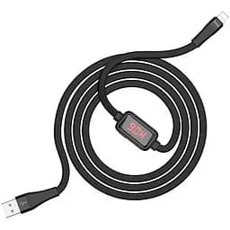 USB Cable Hoco S4 Lightning Black 1m (with display) - мініатюра 3