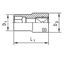 Головка торцева Wurth 1/2" TX Е12 Zebra (071513212) - мініатюра 2