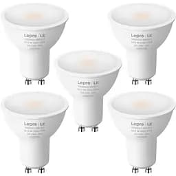 Светодиод Lepro GU10, 2700 K, теплый белый, заменяет галогенные лампы 32 Вт, светодиодная лампа мощностью 4 Вт, 345 лм.