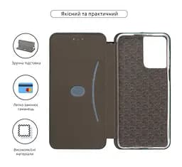 Чехол-книжка для Motorola G55 5G, G-Case, зеленый, кожаный чехол-книжка из экокожи (PU) и TPU, с магнитом, с подставкой и вместительным кардхолдером, противоударный, защита всего корпуса, ArmorStandart (ARM81221) - мініатюра 3