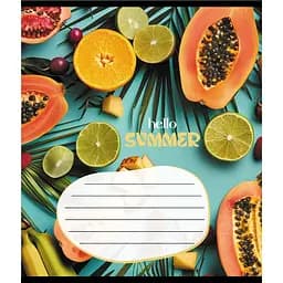 Зошит учнівський "Фруктовий сет" Leader 018-530414K-2 в клітинку, 18 аркушів