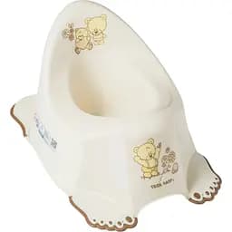 Дитячий горщик Tega Медведики з протиковзною гумою бежевий