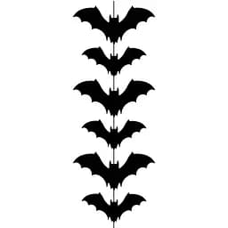 Гирлянда бумажная фигурная Yes! Fun Halloween Летучая мышь вертикальная, 3 м (973644)