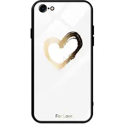 Чохол-накладка Toto Glass Fashionable Case Apple iPhone 7/8/SE 2020 Heart on White