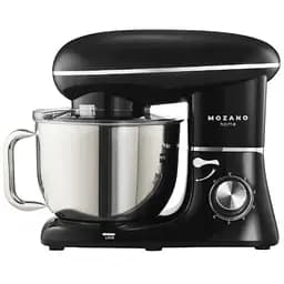 Кухонний комбайн Mozano професійний тістоміс Kitchen Machine 2300 Вт чаша 6,2 л Black Кулінарна книга в подарунок