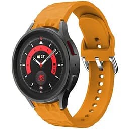 Ремінець для Samsung Galaxy Watch 4 Classic 42mm - жовто-гірчичний ширина кріплення 20мм силікон Watchbands Diamond (W28-8WB62202667)