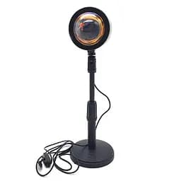 Проекційний світильник Sunset Lamp RGB з пультом на штативі, лампа-проектор заходу сонця USB