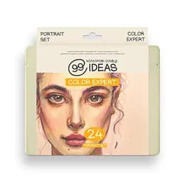 Набор цветных карандашей 99IDEAS "Color Expert" 24 цвета, Portrait Set, металлическая коробка, 99CE-24PORT