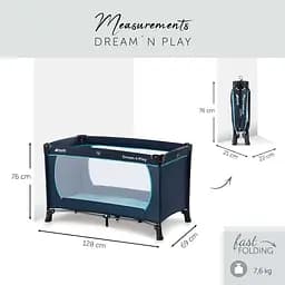Дитячий манеж Hauck Dream N Play Plus Navy/Aqua - мініатюра 4