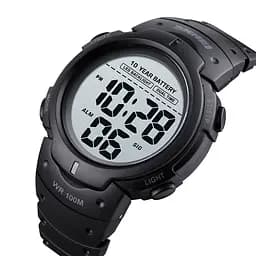 Наручний годинник чоловічий Skmei 1560 Black, 1560BK (12303) - мініатюра 3