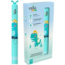 Электрическая детская зубная щетка Vega Kids VK-500B звуковая бирюзовая
