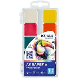 Фарби акварельні Kite Classic 10 кольорів (K-060)