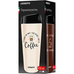 Термокухоль Ardesto Coffee Time, нержавіюча сталь, бежевий, 450 мл (AR2645C) - мініатюра 4