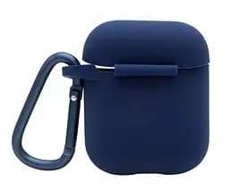 Чохол для навушників Apple AirPods Silicone Case with carbine [Midnight Blue] [39574] - мініатюра 2