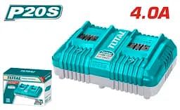 Зарядний пристрій для акумуляторних батарей TOTAL TCLI2034 20+20В (6974719)