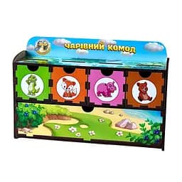 Настільна гра Ubumblebees Тварини PSD011 сортер-комодик дерев'яна