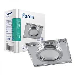 Свiтильник точковий Feron 8170-2 під лампу з підсвіткою срібло (28492)