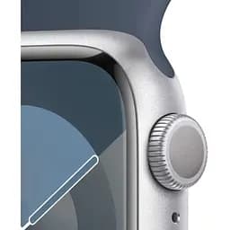 Apple Watch Series 9 GPS 41mm Silver Aluminium with Storm Blue Sport Band S/M MR903 - мініатюра 3