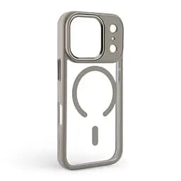 Чехол Apple iPhone 17 Pro, Unit MagSafe, серый, прозрачный, магсейф, ударопрочный, магнитный, панель-накладка с поддержкой MagSafe, с поддержкой беспроводной зарядки, TPU+PC, защита всего корпуса, ударопрочный, ArmorStandart (ARM87912) - мініатюра 2