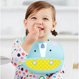 Нагрудник Skip Hop Zoo Єдиноріг бірюзовий з жовтим (232204) - мініатюра 5