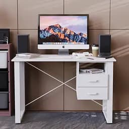 Письмовий стіл із ящиками Ferrum-decor Оскар 750x1400x600 метал Білий ДСП Біле 16 мм (FRD-103241) - мініатюра 6