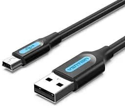 Кабель Vention USB to MiniUSB 2.0 5pin PVC Round 2 m Black (COMBH)