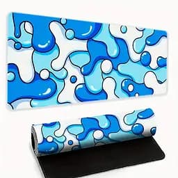 Килимок для миші та клавіатури "Blue Spots" 80×30 см, Чорний